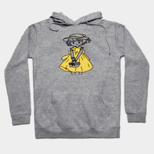 girl with yellow dress bought basket Hoodie